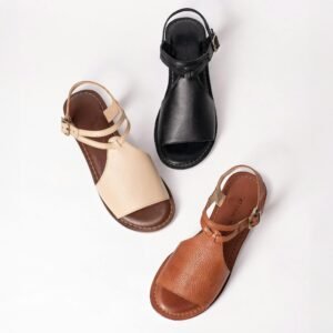 Leather Ladies Flat Sandals